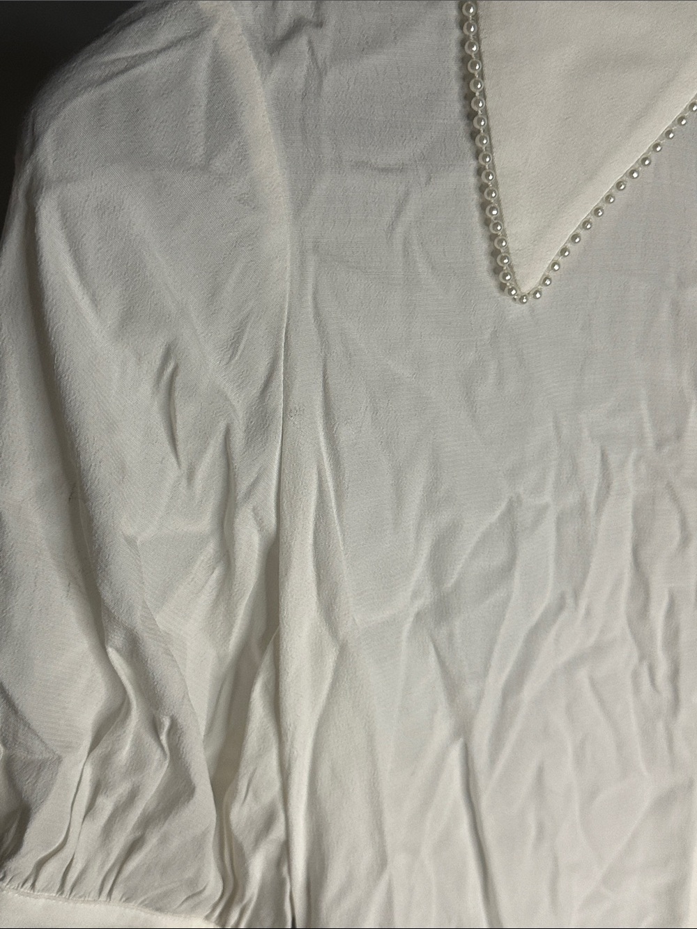 Ted Baker White Short-Sleeve Button-Up Shirt with Beaded Collar - Picture 5 of 5